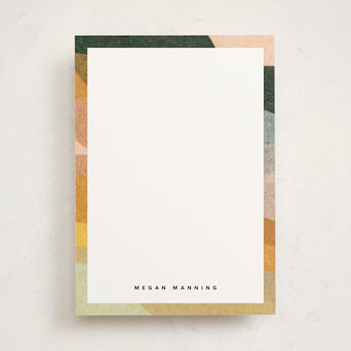 This is a citrus personalized stationery thank you cards with standard by Carrie Moradi called mod collage printing on signature in 5x7