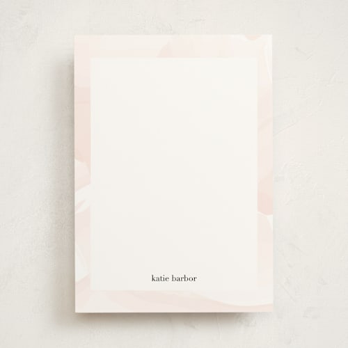 This is a blush personalized stationery thank you cards with standard by Jennifer Postorino called initials printing on signature in 5x7