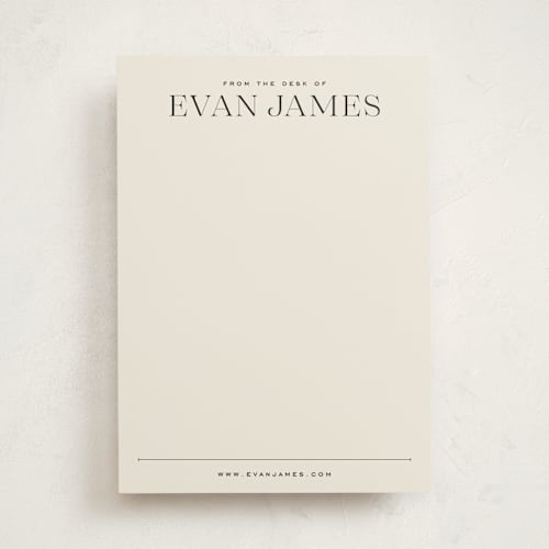 This is a ivory personalized stationery thank you cards with standard by Jessica Corliss called masculine note printing on signature in 5x7