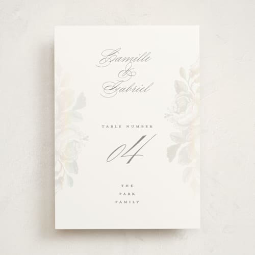 This is a the pearl table numbers with gloss press by Design Lotus called idyllic printing on doublethick in standard