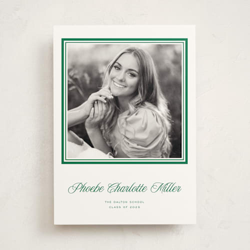 This is a spruce graduation announcements with standard by Blustery August called lauren printing on doublethick in photo_mount
