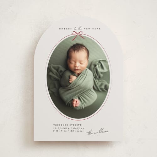 This is a berry babys first christmas with standard by Maja Cunningham called more joy printing on recycled smooth signature in standard