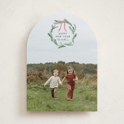 This is a spruce photo christmas cards with standard by Julia Hall called storybook printing on recycled smooth signature in standard