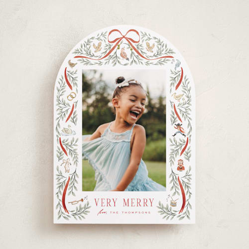 This is a santa suit photo christmas cards with standard by Leah Bisch called twelve days printing on recycled smooth signature in standard