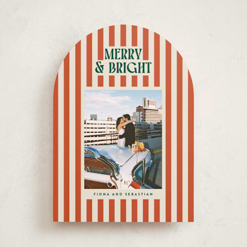 This is a mistletoe photo christmas cards with standard by Ekko Studio called bold & bright printing on recycled smooth signature in standard