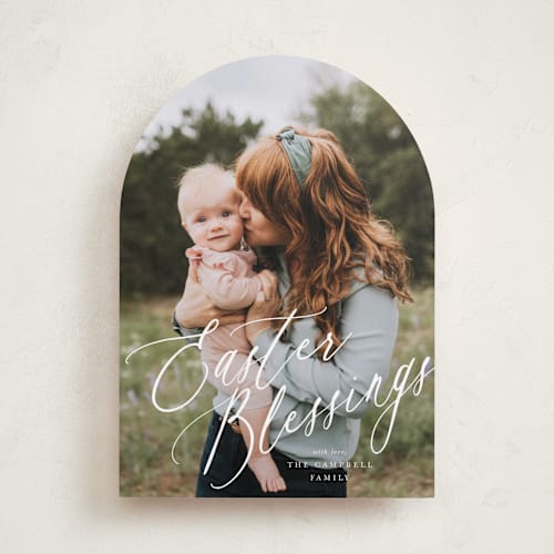 This is a snow easter photo cards with standard by Blustery August called magnolia printing on recycled smooth signature in standard