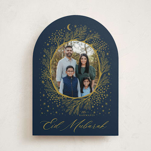 This is a midnight eid cards with standard by Becky Nimoy called magic moon printing on recycled smooth signature in standard