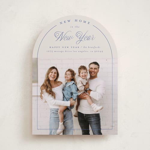 This is a midnight new year photo cards with standard by Alexandra Cohn called regency printing on recycled smooth signature in standard