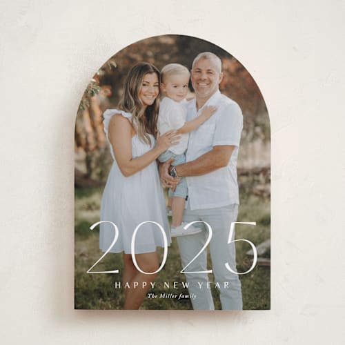 This is a snow new year photo cards with standard by Yaling Hou Suzuki called chapter 2025 printing on recycled smooth signature in standard