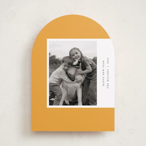 This is a honey new year photo cards with standard by Sumak Studio called aside printing on recycled smooth signature in standard