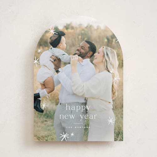 This is a snow holiday photo cards with standard by Wildfield Paper Co called twinkle! printing on recycled smooth signature in standard