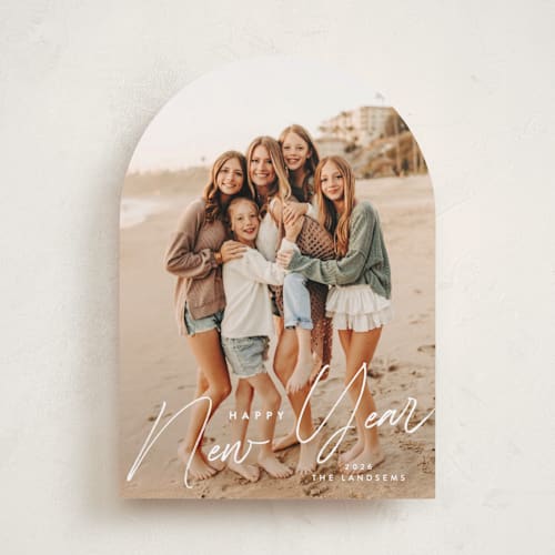 This is a snowfall holiday photo cards with standard by Charter Oaks Creative called fresh greeting printing on recycled smooth signature in standard