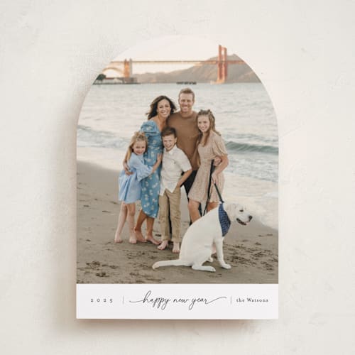 This is a winter holiday photo cards with standard by Christy Hy Lee called together printing on recycled smooth signature in standard