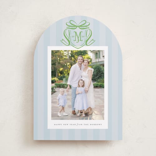 This is a frost holiday photo cards with standard by Pink House Press called southern charm printing on recycled smooth signature in standard