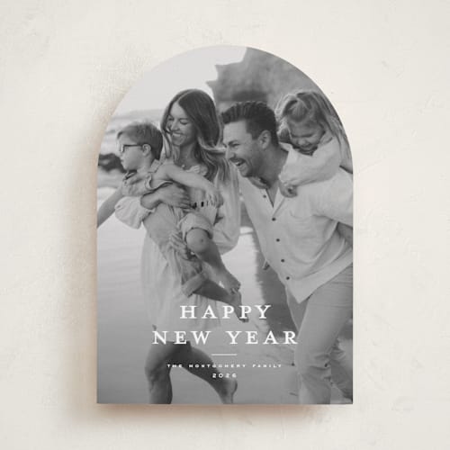 This is a snowflake holiday photo cards with standard by Wildfield Paper Co called wonderful christmas time printing on recycled smooth signature in standard