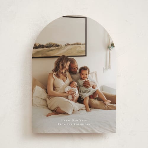 This is a snow holiday photo cards with standard by Ani Somi called minima printing on recycled smooth signature in standard