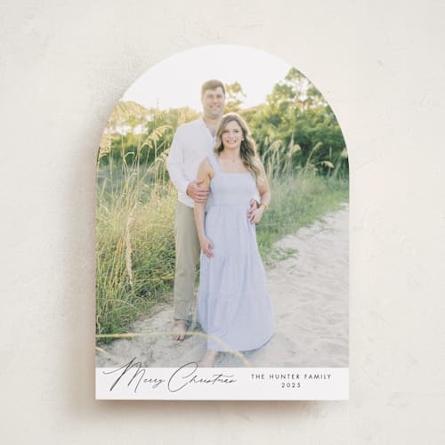 This is a snow holiday photo cards with standard by Nicoletta Savod called glamour printing on recycled smooth signature in standard