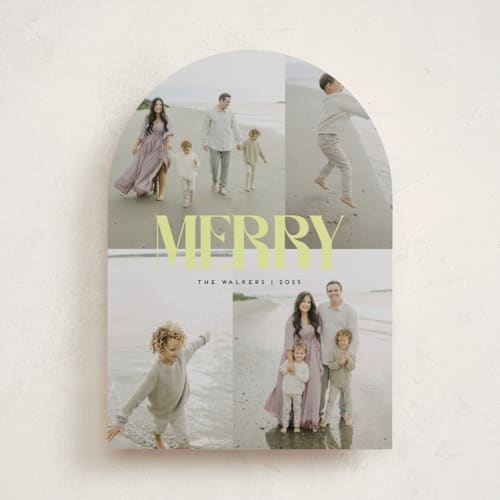 This is a citron holiday photo cards with standard by Morgan Kendall called cover printing on recycled smooth signature in standard