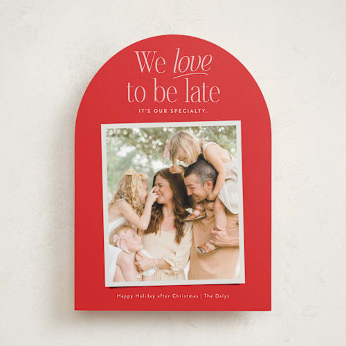 This is a apple valentines day with standard by Jackie Crawford called love to be late printing on recycled smooth signature in standard