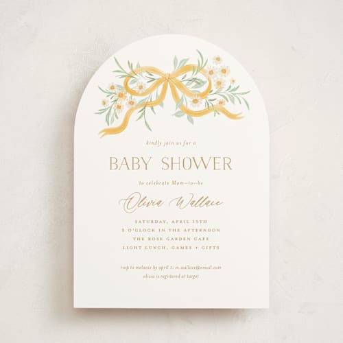 This is a sunflower baby shower invitations with standard by Paper Raven Co. called sweet child printing on signature in standard