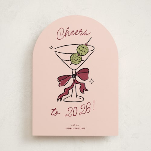 This is a mulled wine non photo holiday cards with standard by Helena Vitto called cin cin! printing on signature in standard