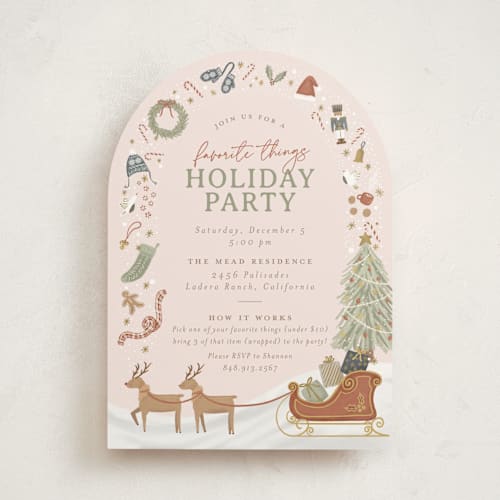 This is a gumdrop holiday party invitations with standard by Joanna Griffin called my favorite things printing on signature in standard