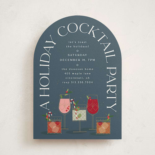 This is a curacao holiday party invitations with standard by Susan Zinader called holiday spirits printing on signature in standard
