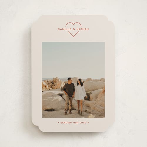 This is a strawberry valentines day with standard by Ekko Studio called simple heart printing on recycled smooth signature in standard