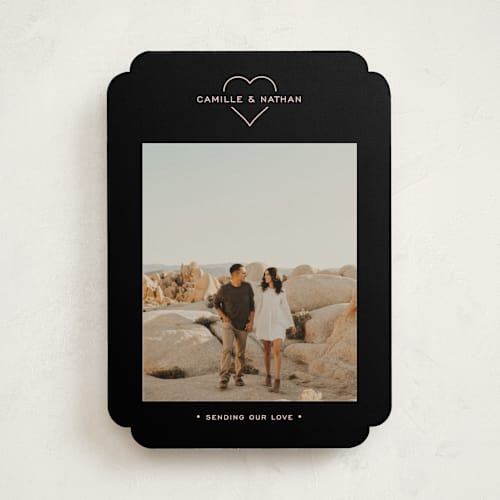 This is a noir valentines day with standard by Ekko Studio called simple heart printing on recycled smooth signature in standard
