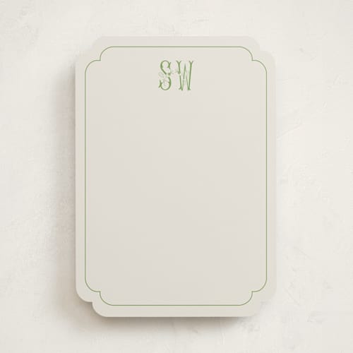 This is a spring personalized stationery thank you cards with standard by Alize Cetintas Kure called blooming letters printing on signature in 5x7