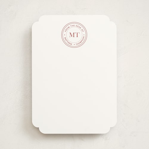 This is a maple personalized stationery thank you cards with standard by Amber Podratz called initials seal printing on signature in 5x7