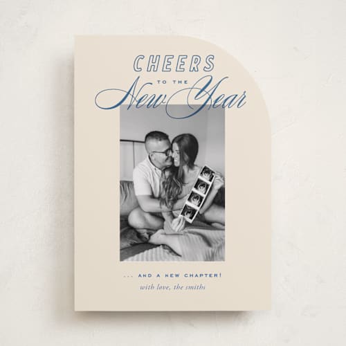 This is a cobalt babys first christmas with standard by Oscar and Emma - Karly Depew called retro printing on recycled smooth signature in standard