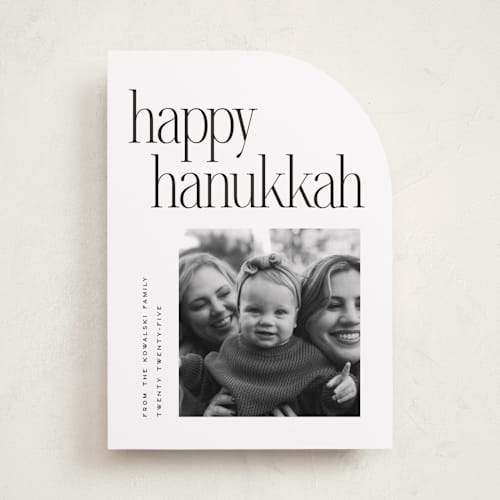This is a lily hanukkah cards with standard by Ellen Schlegelmilch called serif headline printing on recycled smooth signature in standard