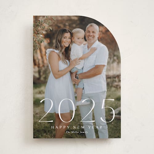 This is a snow new year photo cards with standard by Yaling Hou Suzuki called chapter 2025 printing on recycled smooth signature in standard