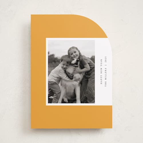 This is a honey new year photo cards with standard by Sumak Studio called aside printing on recycled smooth signature in standard