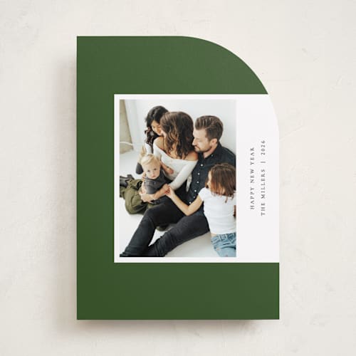 This is a juniper new year photo cards with standard by Sumak Studio called aside printing on recycled smooth signature in standard