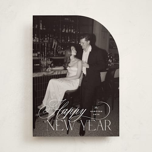 This is a snow holiday photo cards with standard by Design Lotus called holiday in type printing on recycled smooth signature in standard