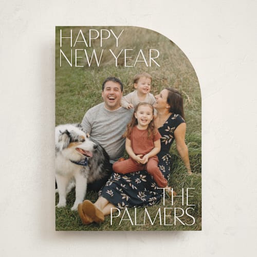 This is a snow holiday photo cards with standard by Inkblot Design called big time printing on recycled smooth signature in standard