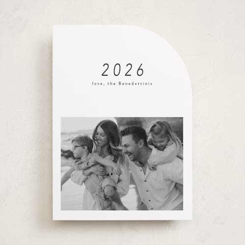 This is a charcoal holiday photo cards with standard by Lucrecia Caporale called aera printing on recycled smooth signature in standard