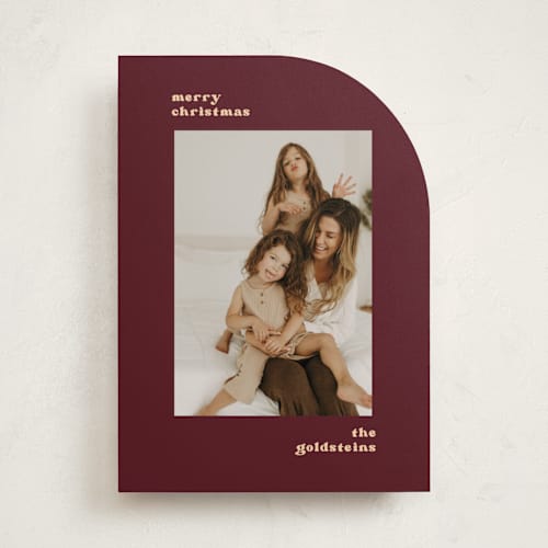 This is a mulled wine holiday photo cards with standard by Creo Study called modern minimalism printing on recycled smooth signature in standard