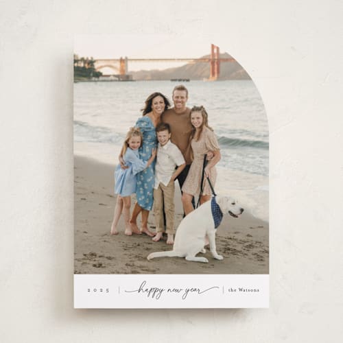 This is a winter holiday photo cards with standard by Christy Hy Lee called together printing on recycled smooth signature in standard