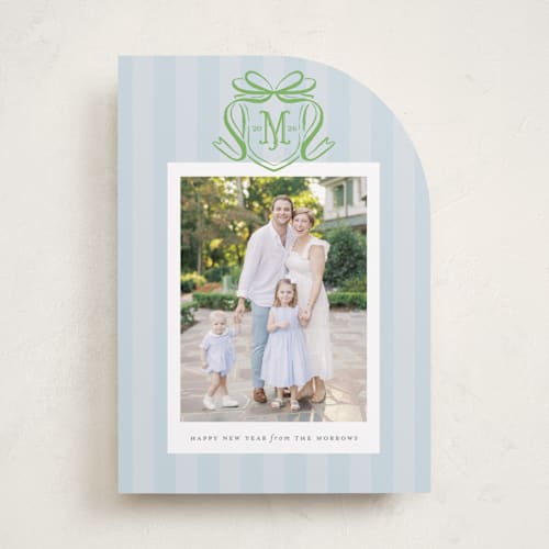 This is a frost holiday photo cards with standard by Pink House Press called southern charm printing on recycled smooth signature in standard