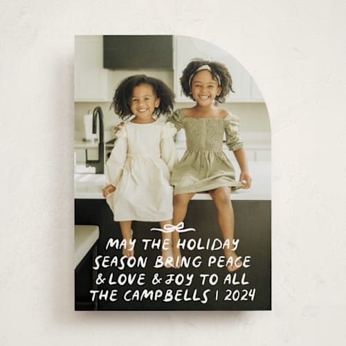 This is a snow holiday photo cards with standard by Angela Marzuki called all inclusive printing on recycled smooth signature in standard