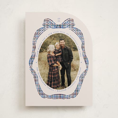 This is a bluebell holiday photo cards with standard by Pati Cascino called angelina printing on recycled smooth signature in standard