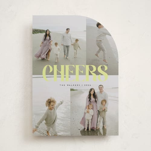 This is a citron holiday photo cards with standard by Morgan Kendall called cover printing on recycled smooth signature in standard