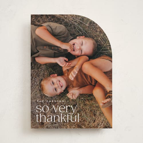 This is a cotton thanksgiving cards invitations with standard by Ellen Schlegelmilch called so very thankful. printing on recycled smooth signature in standard