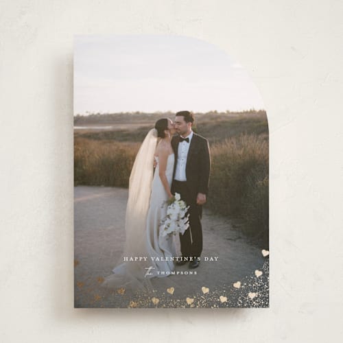 This is a cloud foil stamped valentine cards with foil pressed by Ashlee Townsend called heart surround printing on recycled smooth signature in standard