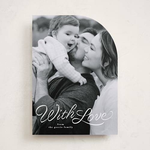 This is a snow valentines day with standard by Lea Delaveris called ribbon script printing on recycled smooth signature in standard