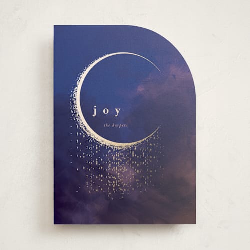 This is a cobalt met with foil pressed by Lori Wemple called moon printing on signature in standard