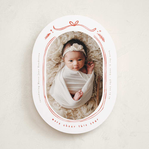 This is a stocking babys first christmas with standard by Creo Study called bundle of joy printing on recycled smooth signature in standard